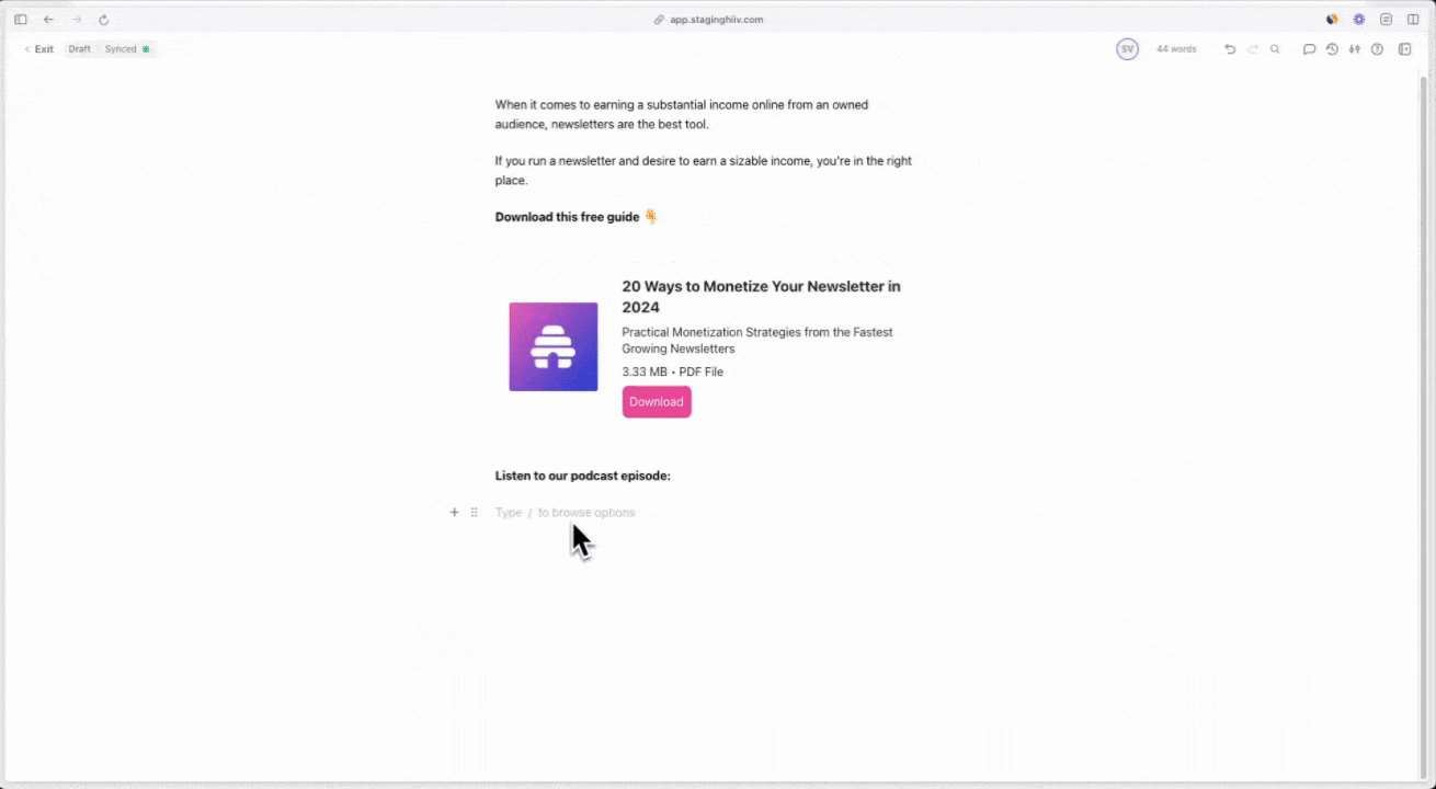 Audio Embeds